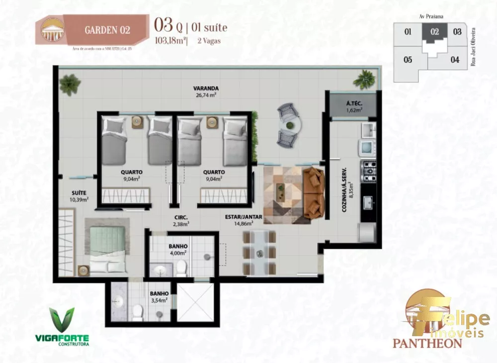 Apartamento à venda com 3 quartos, 101m² - Foto 6