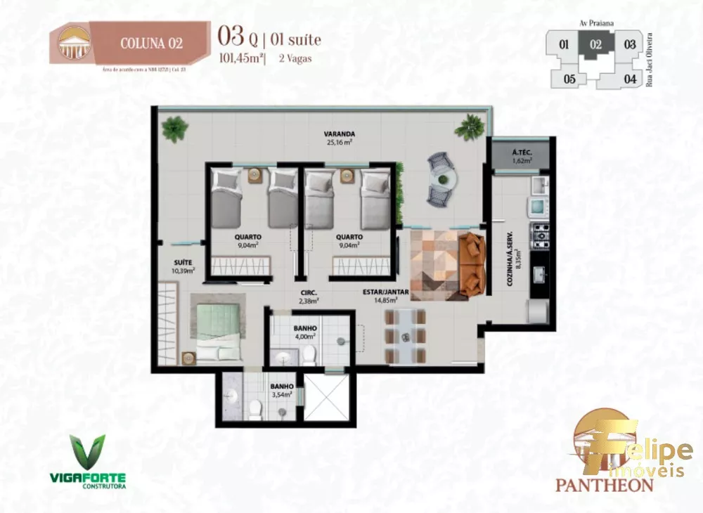 Apartamento à venda com 3 quartos, 101m² - Foto 11