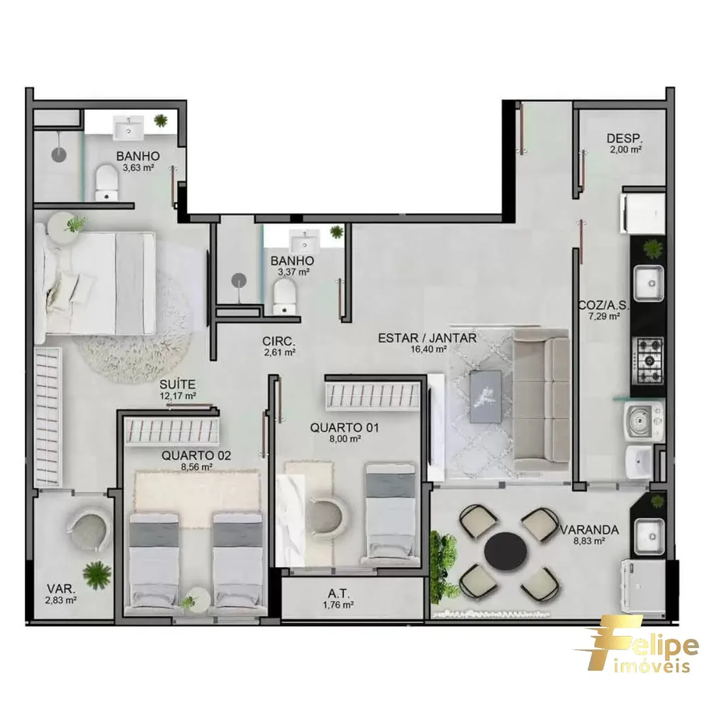 Apartamento, 3 quartos, 86 m² - Foto 9