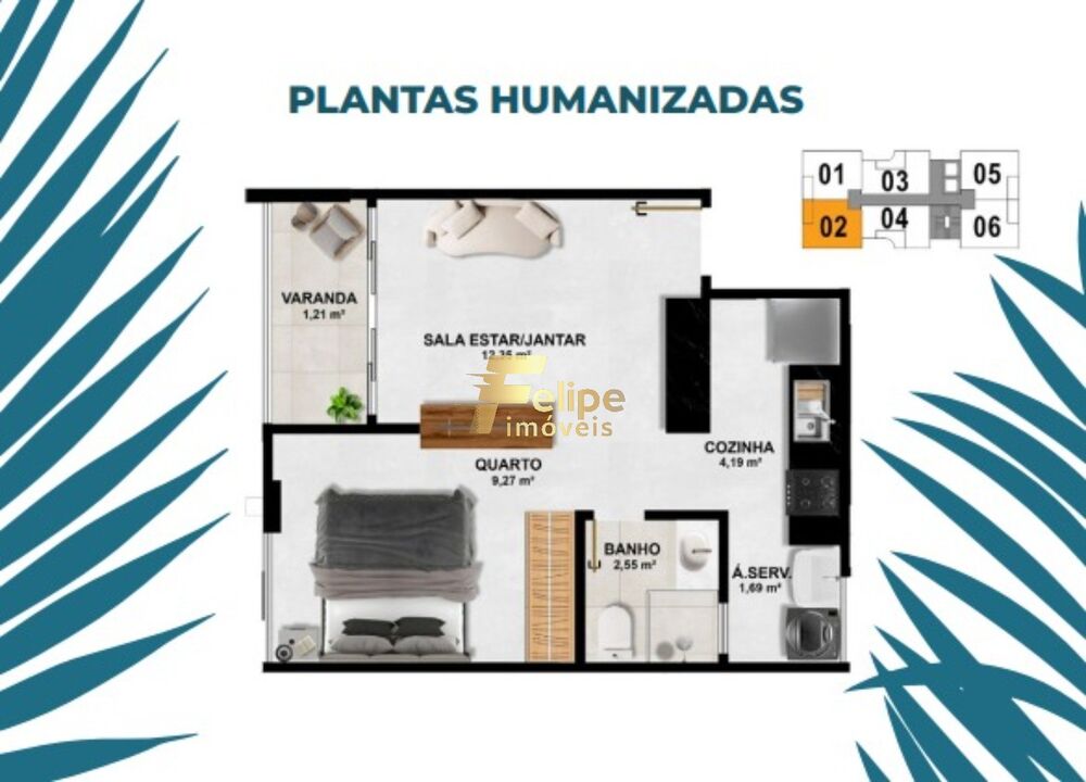 Apartamento, 1 quarto, 33 m² - Foto 3