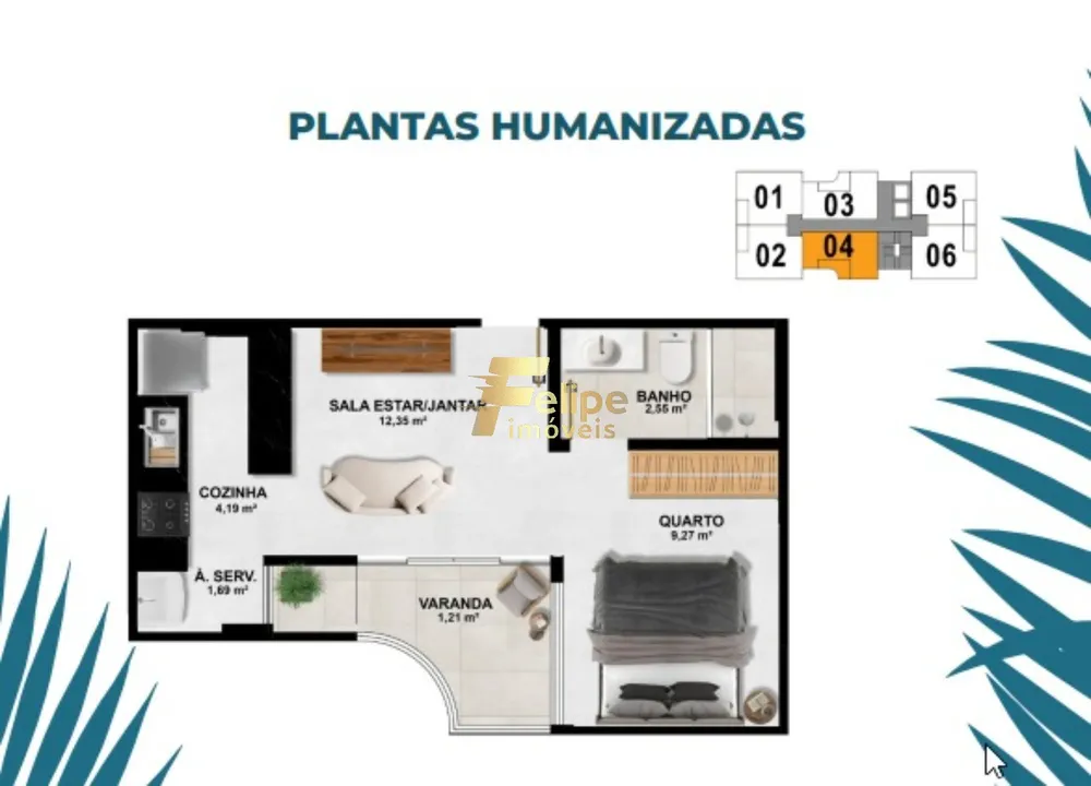Apartamento, 1 quarto, 33 m² - Foto 7