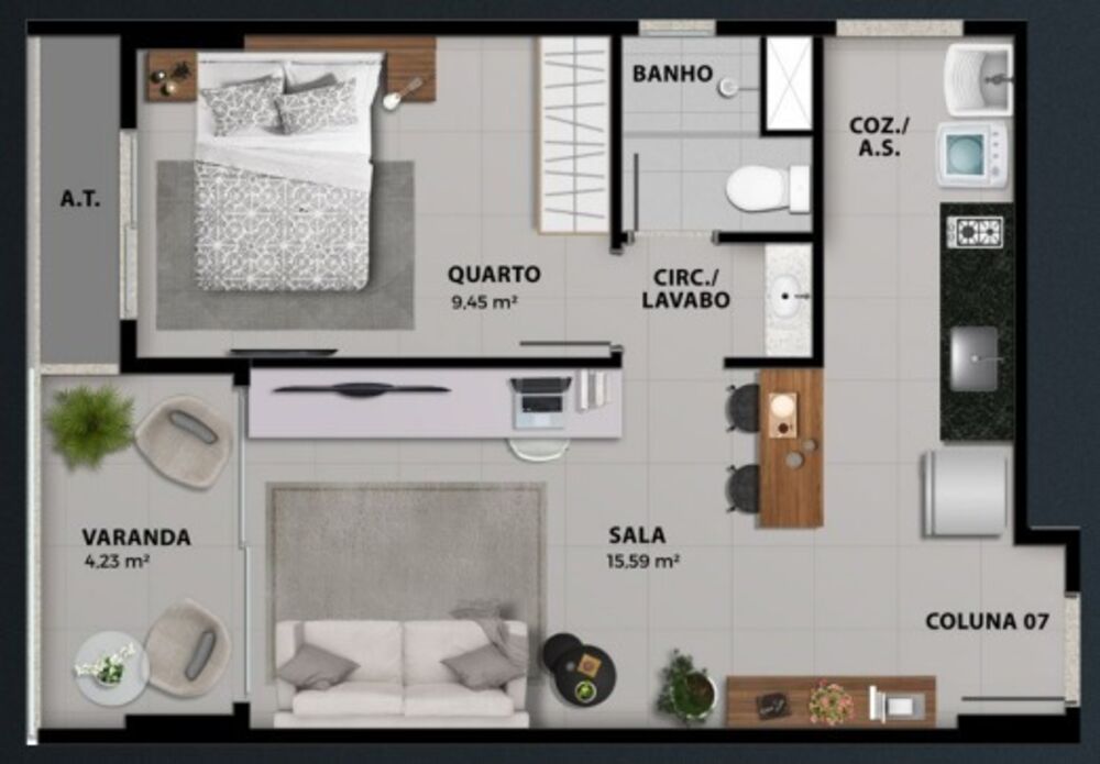 Apartamento, 2 quartos, 55 m² - Foto 4