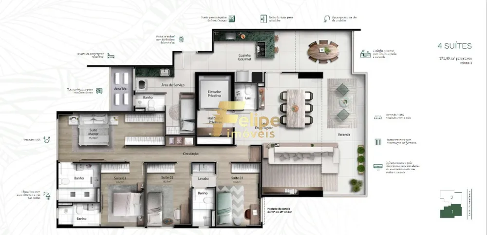 Apartamento, 4 quartos, 171 m² - Foto 7