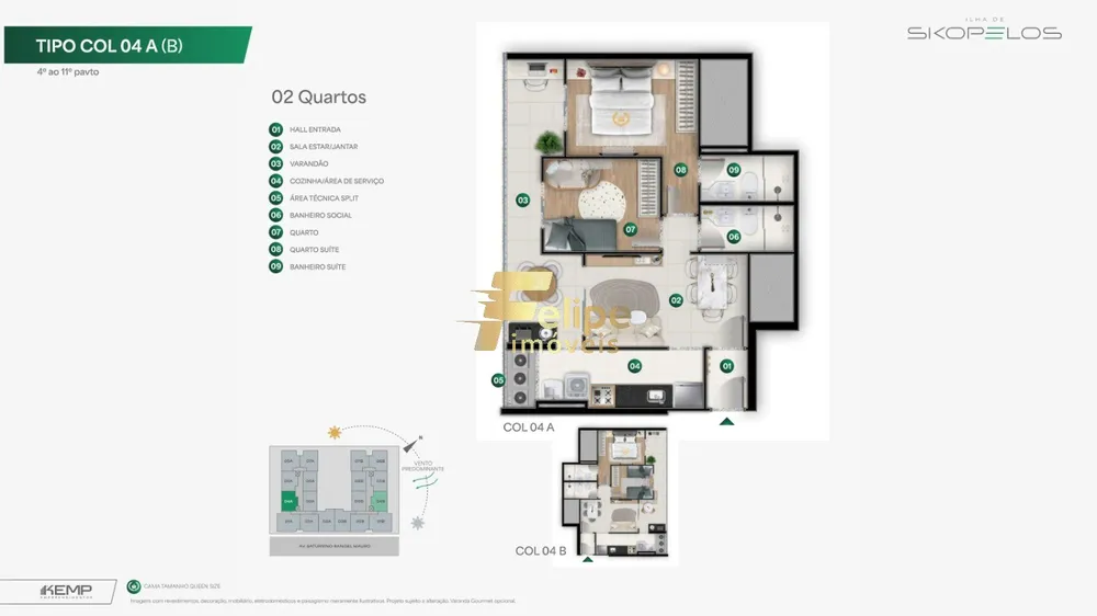 Apartamento, 2 quartos, 57 m² - Foto 8