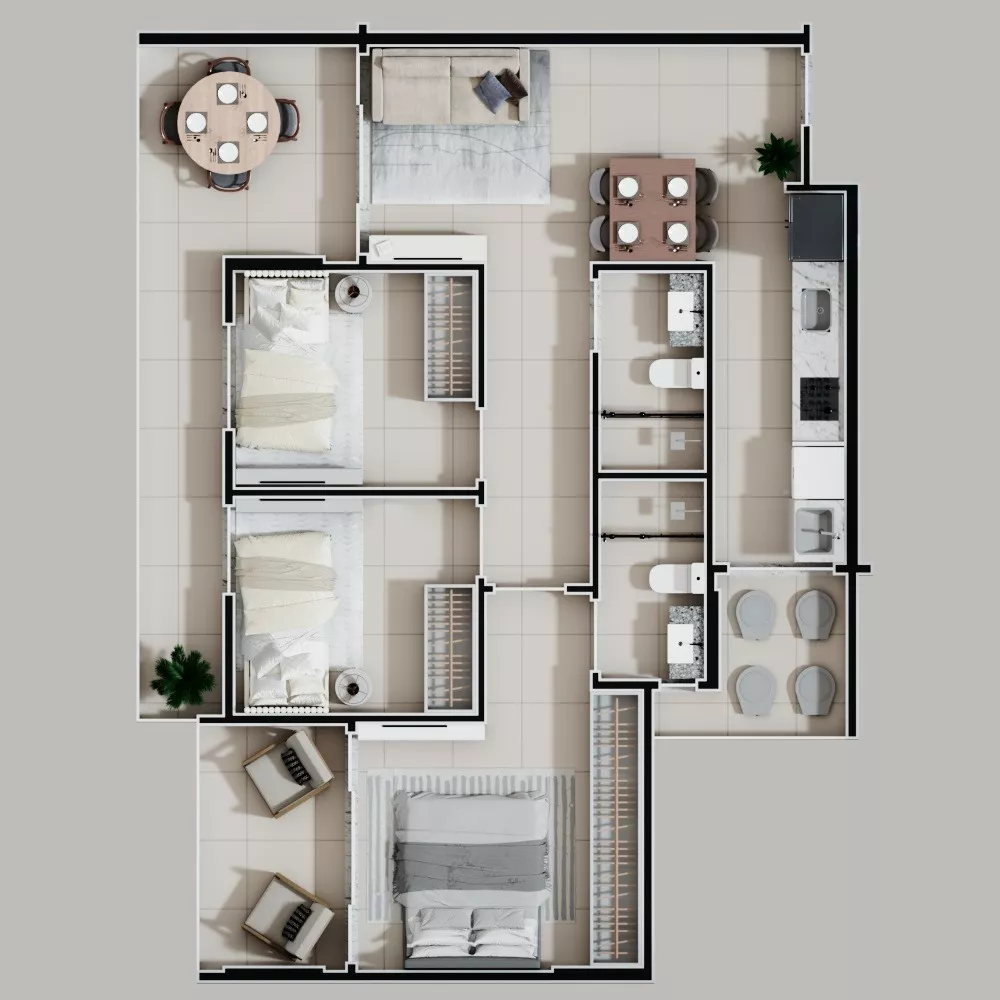 Apartamento à venda com 3 quartos, 83m² - Foto 6