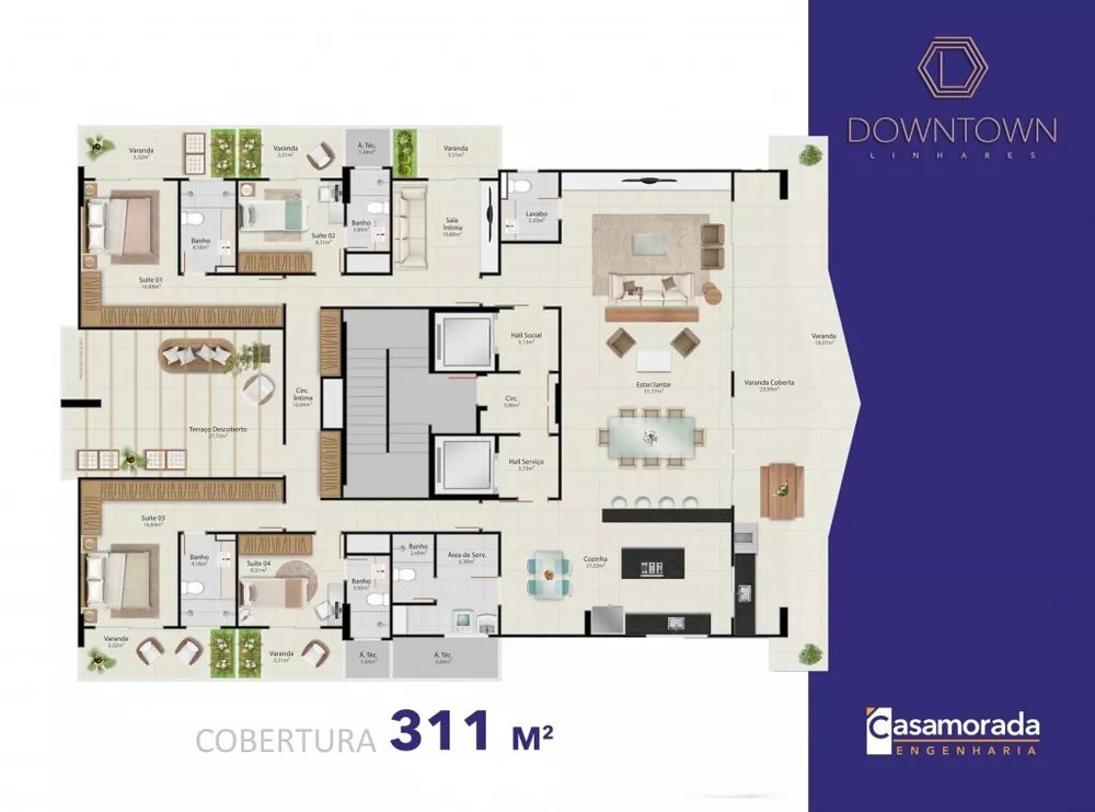 Apartamento à venda com 4 quartos, 155m² - Foto 6