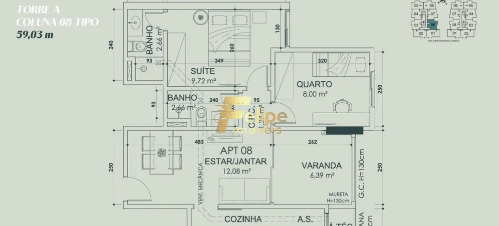 Apartamento, 2 quartos, 59 m² - Foto 4