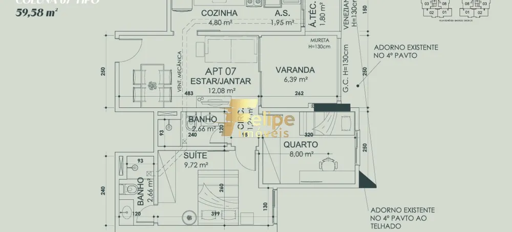 Apartamento, 2 quartos, 59 m² - Foto 7