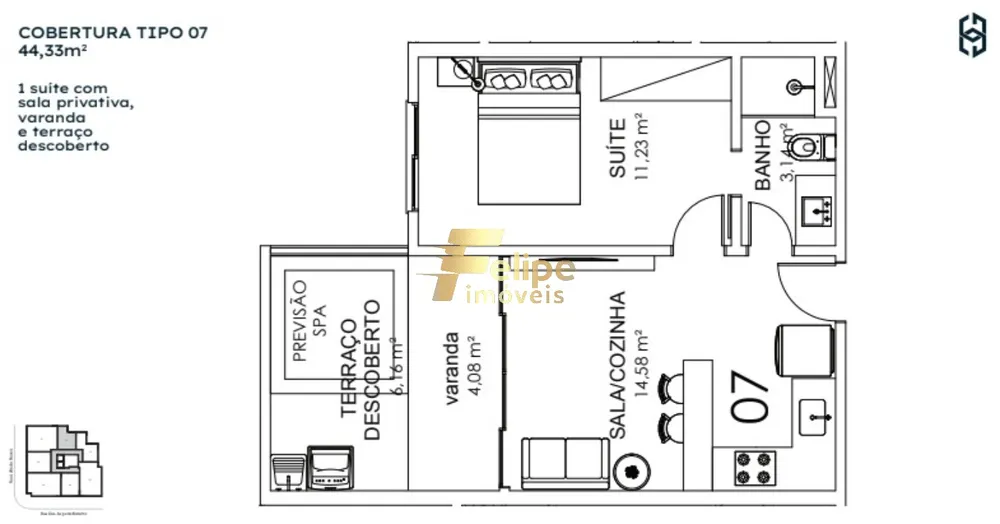 Apartamento, 1 quarto, 42 m² - Foto 8