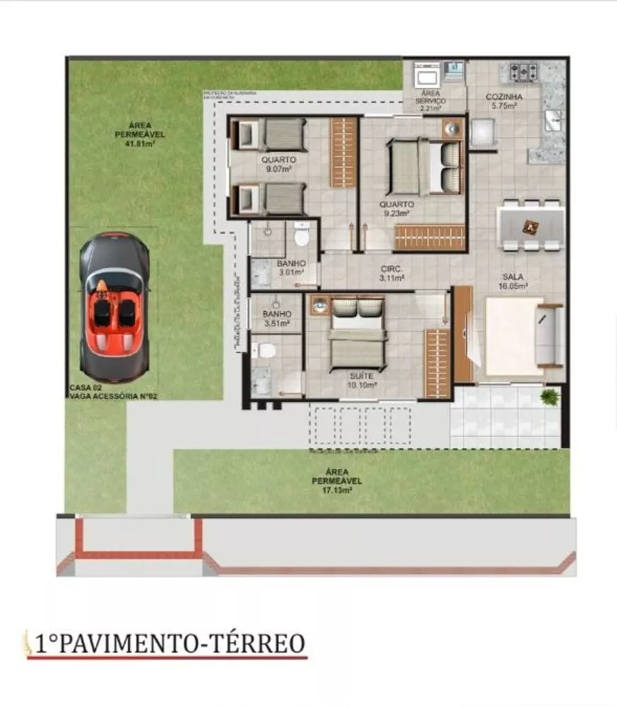 Casa à venda com 3 quartos, 120m² - Foto 2