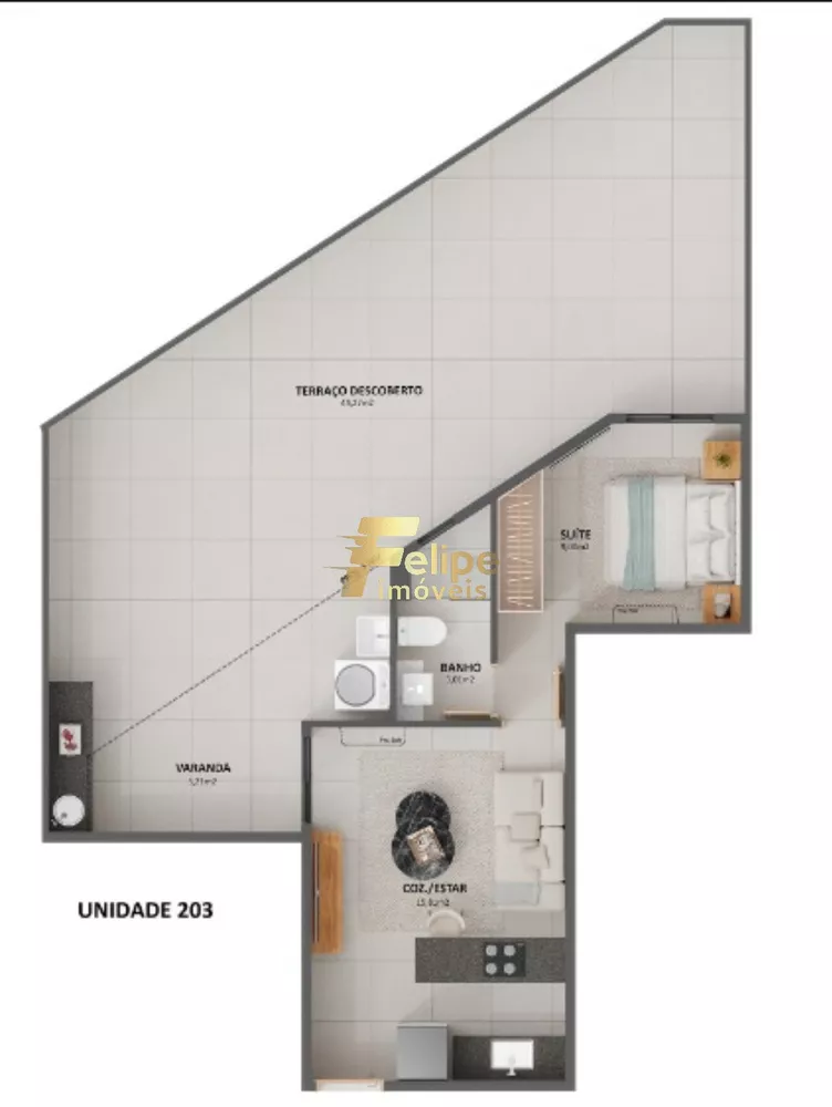 Apartamento, 2 quartos, 57 m² - Foto 3