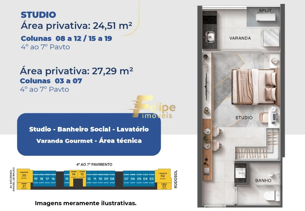 Apartamento, 1 quarto, 24 m² - Foto 7