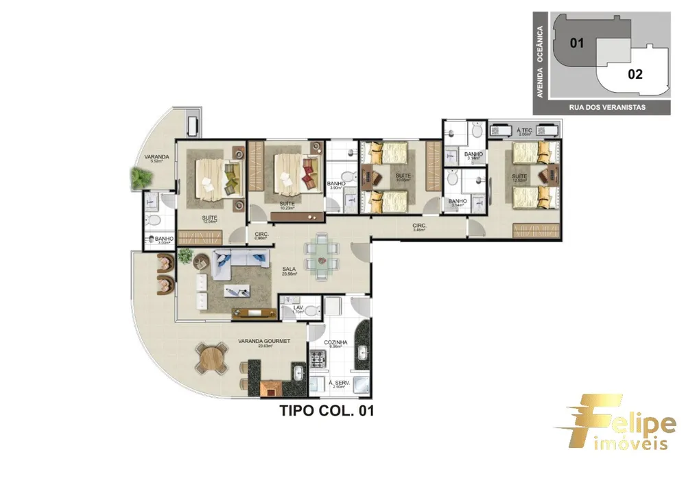 Apartamento, 4 quartos, 135 m² - Foto 12
