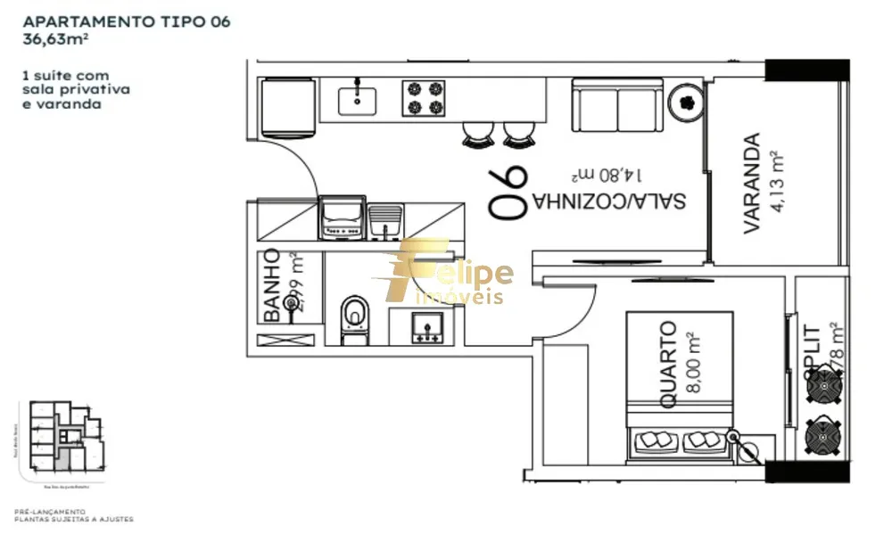 Cobertura, 2 quartos, 85 m² - Foto 9