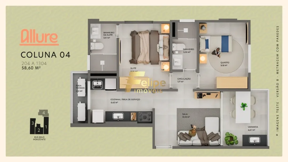 Apartamento, 2 quartos, 58 m² - Foto 4