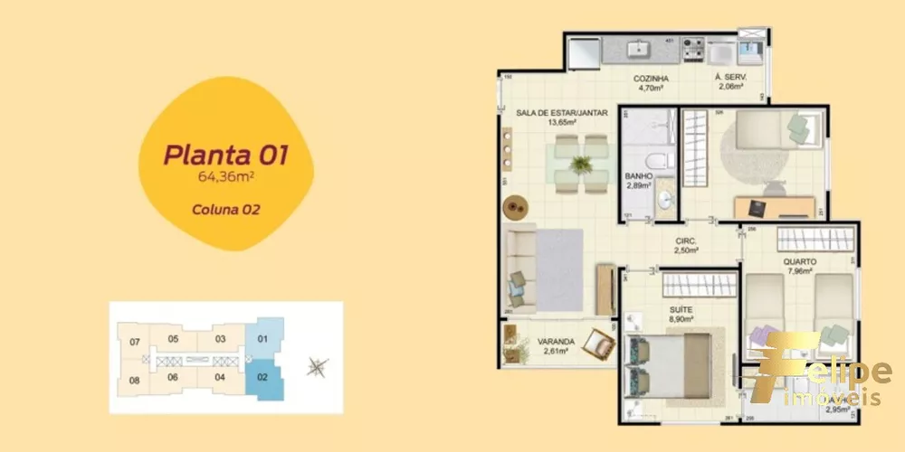 Apartamento à venda com 2 quartos, 50m² - Foto 5