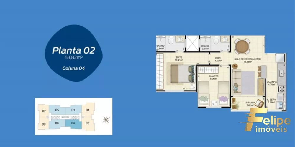 Apartamento à venda com 2 quartos, 50m² - Foto 4