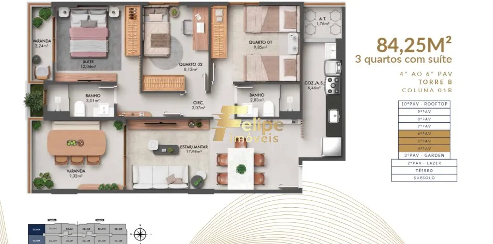 Apartamento, 3 quartos, 75 m² - Foto 9
