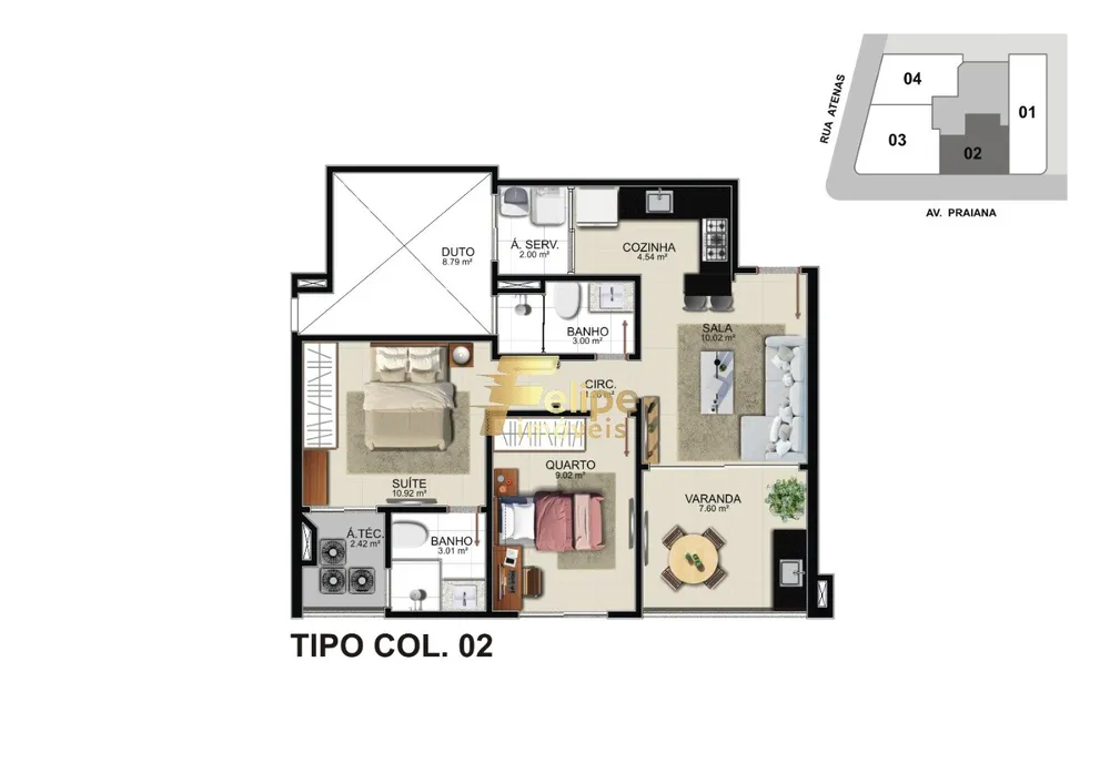 Apartamento, 3 quartos, 88 m² - Foto 9