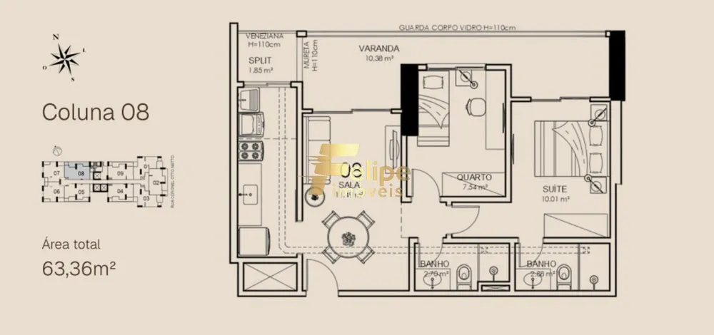 Apartamento, 2 quartos, 56 m² - Foto 6