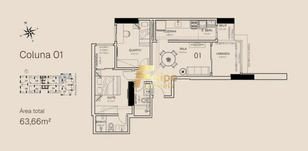 Apartamento, 2 quartos, 56 m² - Foto 8