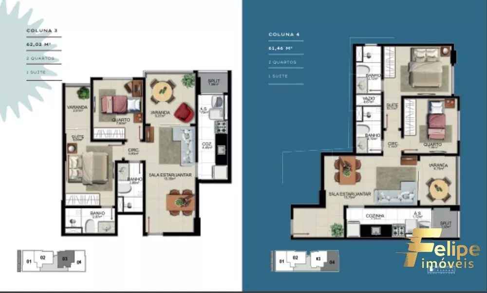 Apartamento à venda com 2 quartos, 62m² - Foto 5