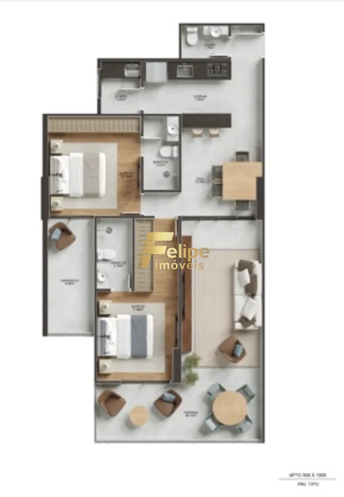 Apartamento, 2 quartos, 98 m² - Foto 2