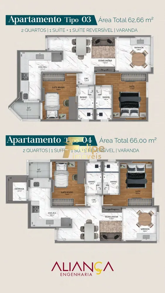 Apartamento, 2 quartos, 66 m² - Foto 4
