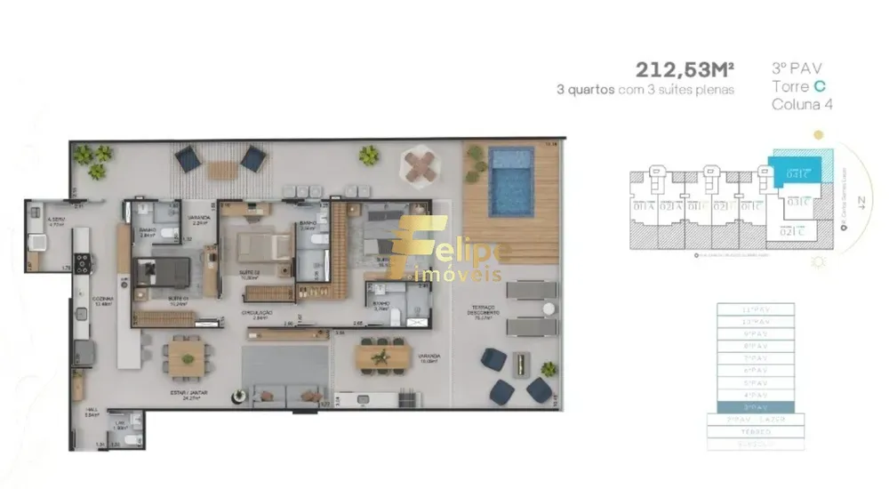 Apartamento, 3 quartos, 100 m² - Foto 8