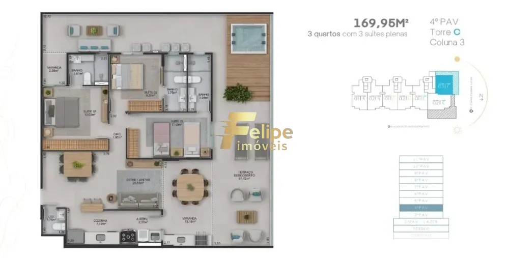 Apartamento, 3 quartos, 100 m² - Foto 6