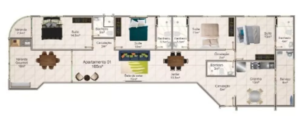 Apartamento à venda com 4 quartos, 164m² - Foto 2