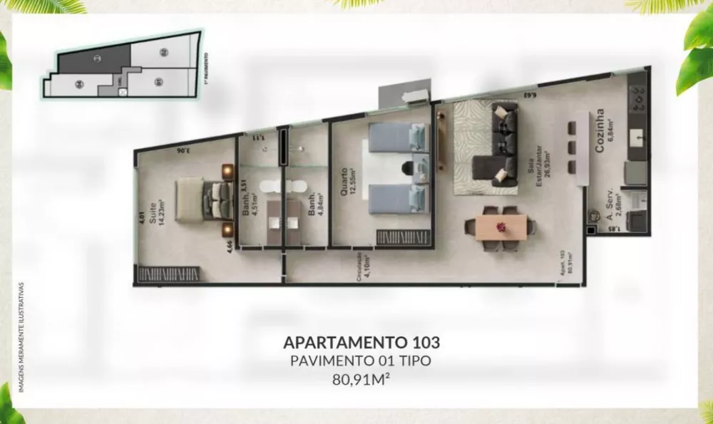 Apartamento à venda com 3 quartos, 94m² - Foto 8