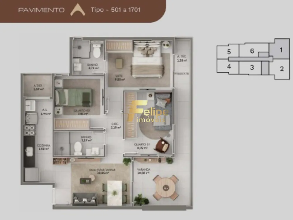 Apartamento, 3 quartos, 71 m² - Foto 5