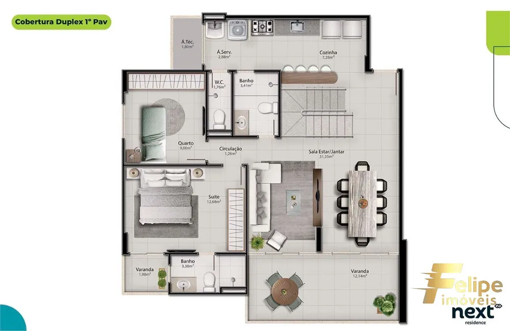 Apartamento, 3 quartos, 98 m² - Foto 8