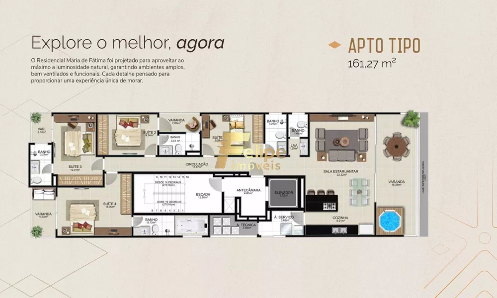 Apartamento, 4 quartos, 161 m² - Foto 2