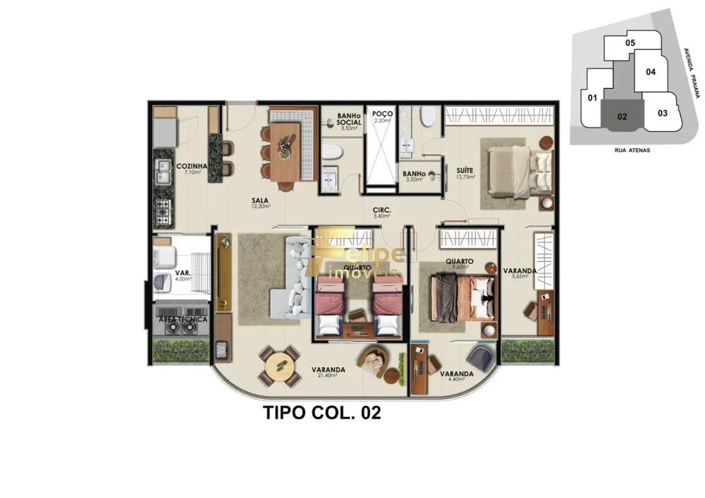 Apartamento, 3 quartos, 106 m² - Foto 7