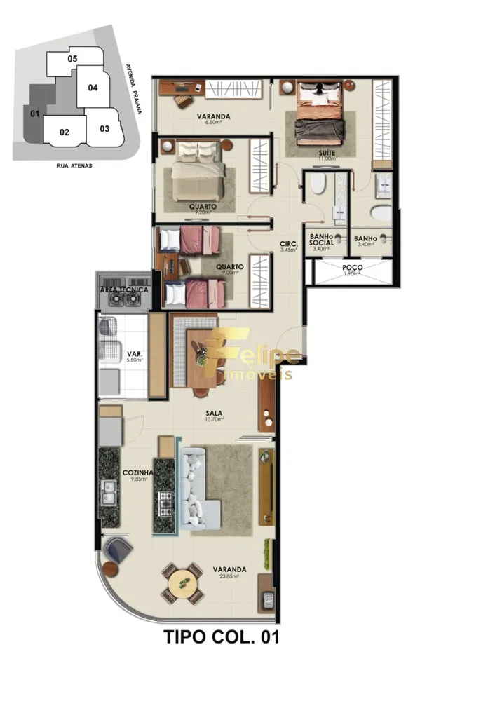 Apartamento, 3 quartos, 106 m² - Foto 8