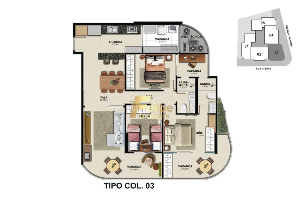 Apartamento, 3 quartos, 106 m² - Foto 6