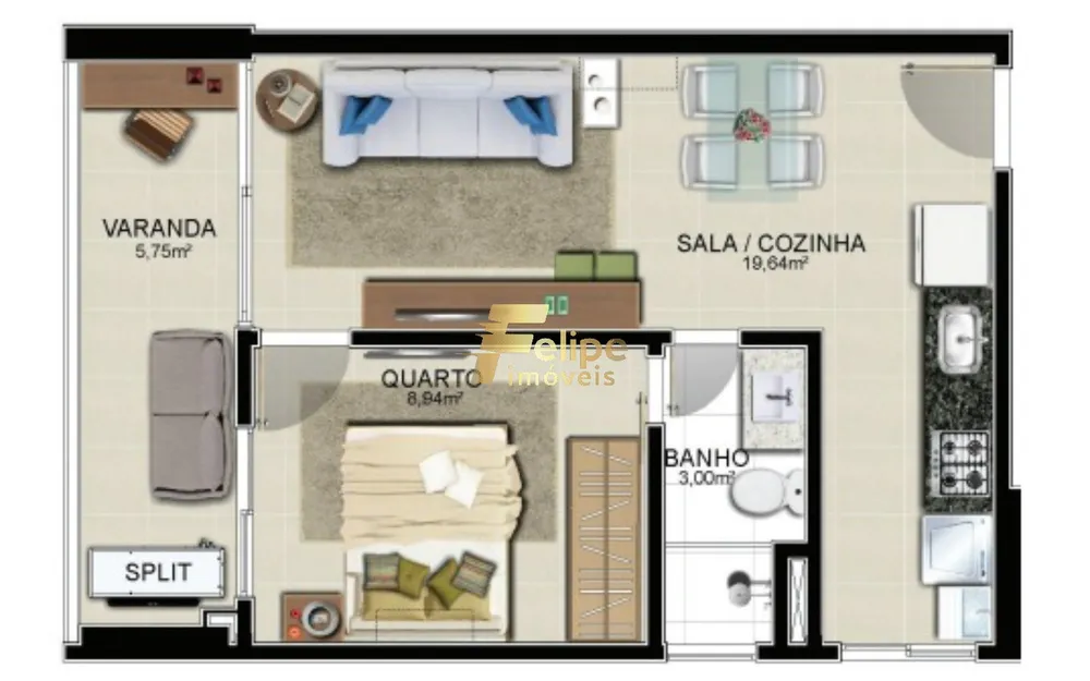 Apartamento, 1 quarto, 47 m² - Foto 6