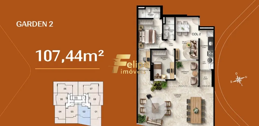 Apartamento, 2 quartos, 62 m² - Foto 1