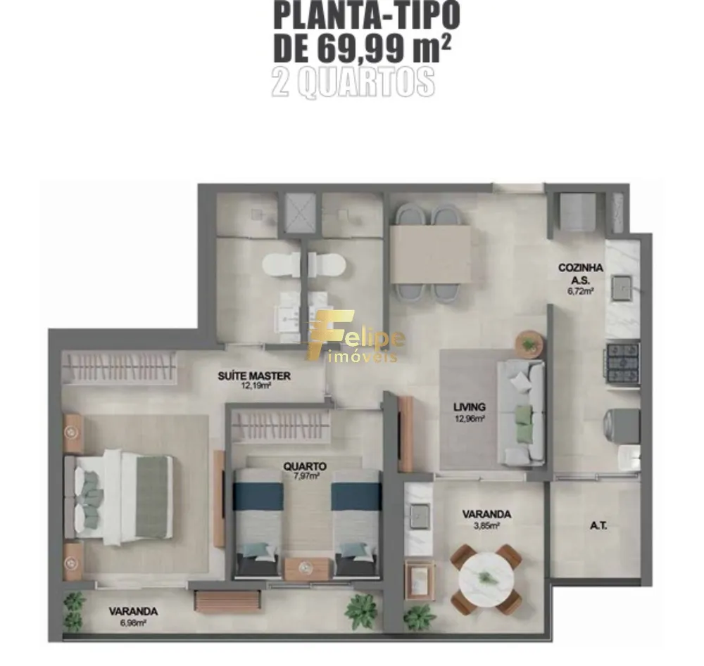 Apartamento, 2 quartos, 69 m² - Foto 11