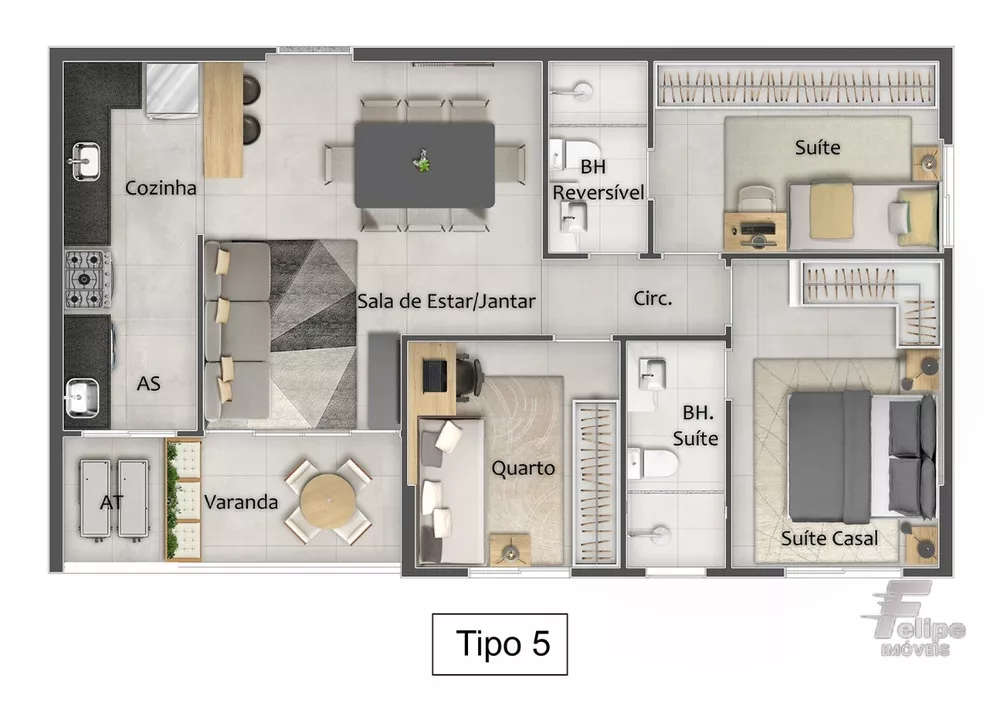 Apartamento à venda com 2 quartos, 65m² - Foto 7