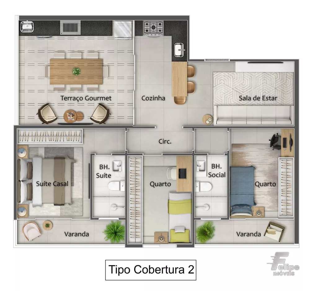 Apartamento à venda com 2 quartos, 65m² - Foto 4