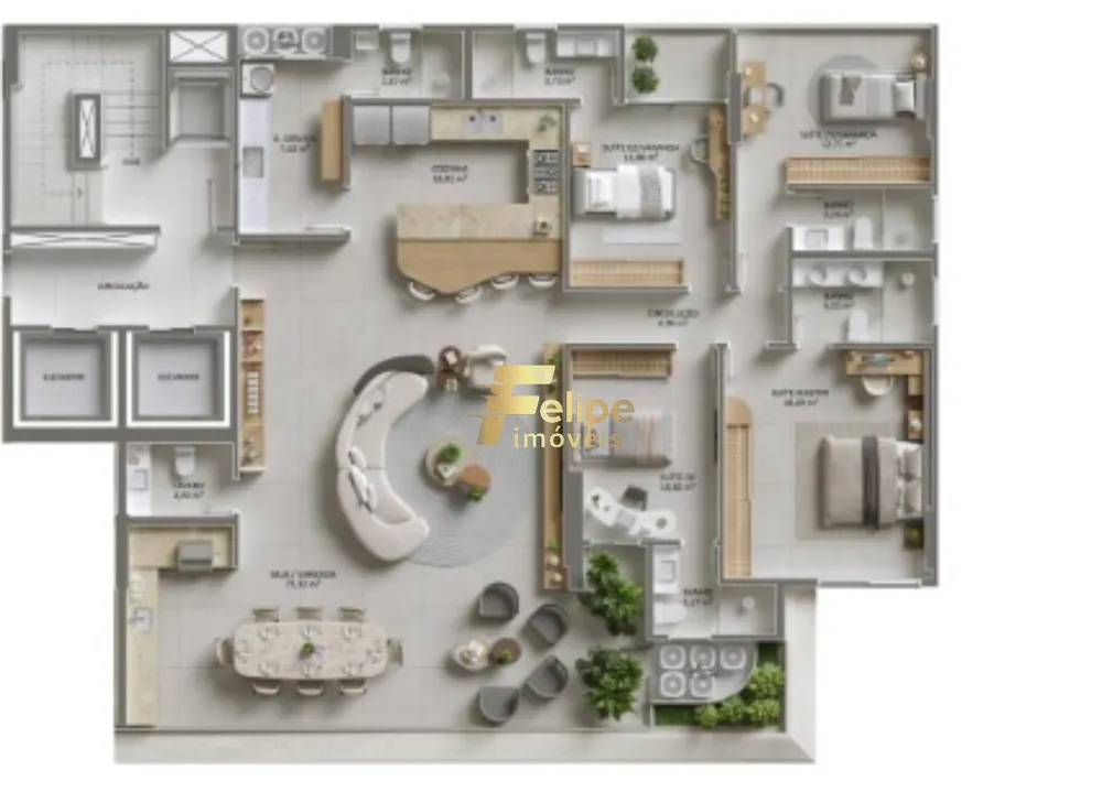 Apartamento, 4 quartos, 196 m² - Foto 7