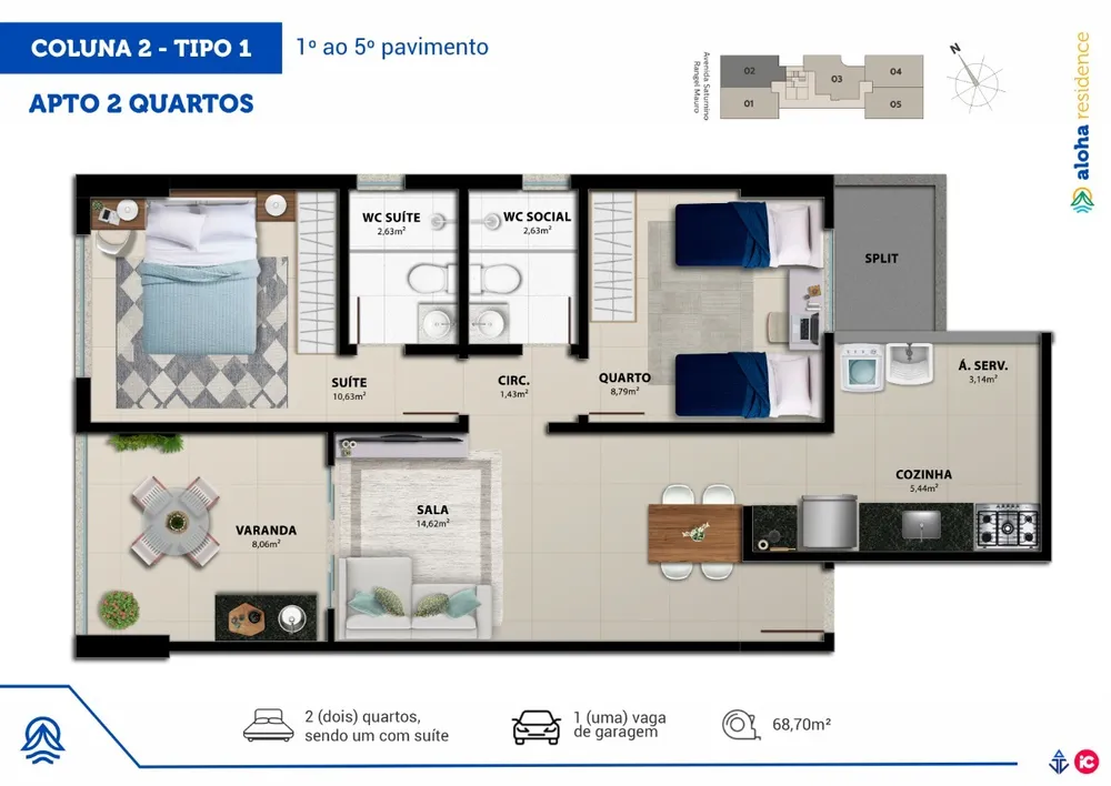 Apartamento, 2 quartos, 64 m² - Foto 8