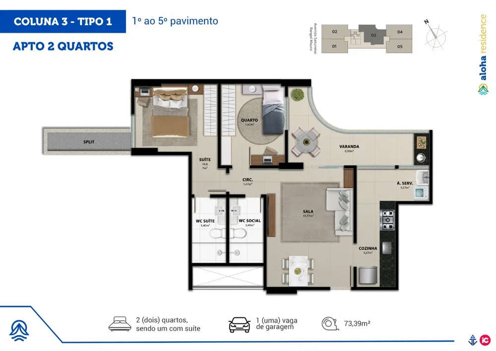 Apartamento, 2 quartos, 64 m² - Foto 7