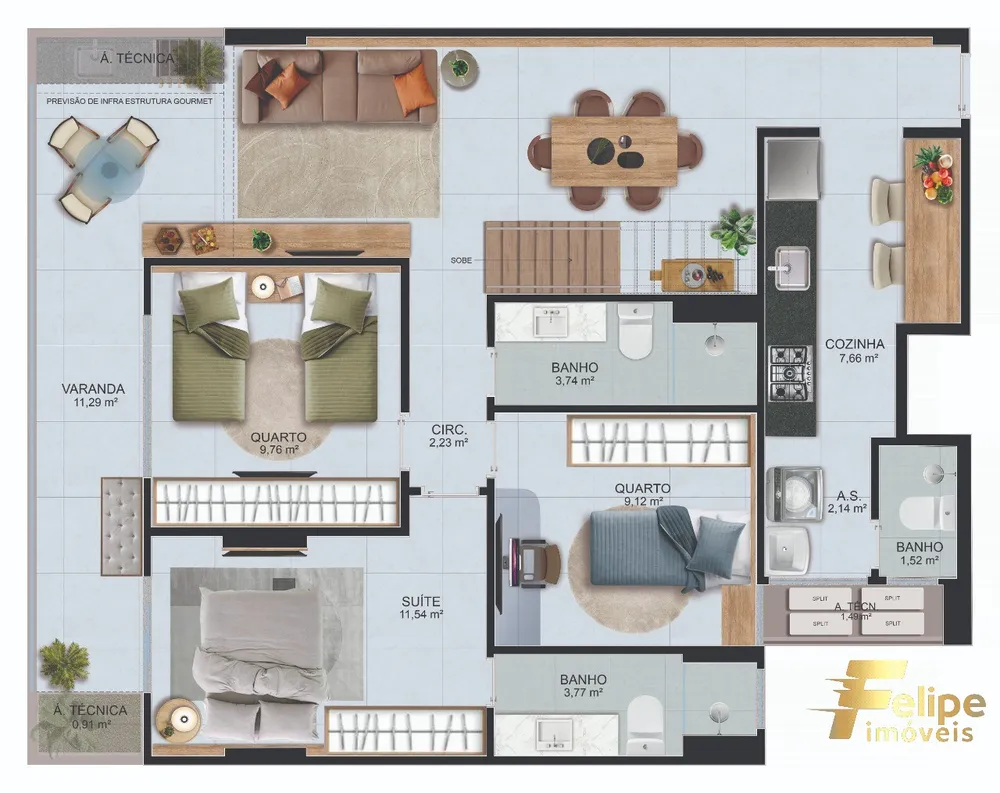 Apartamento, 3 quartos, 89 m² - Foto 7