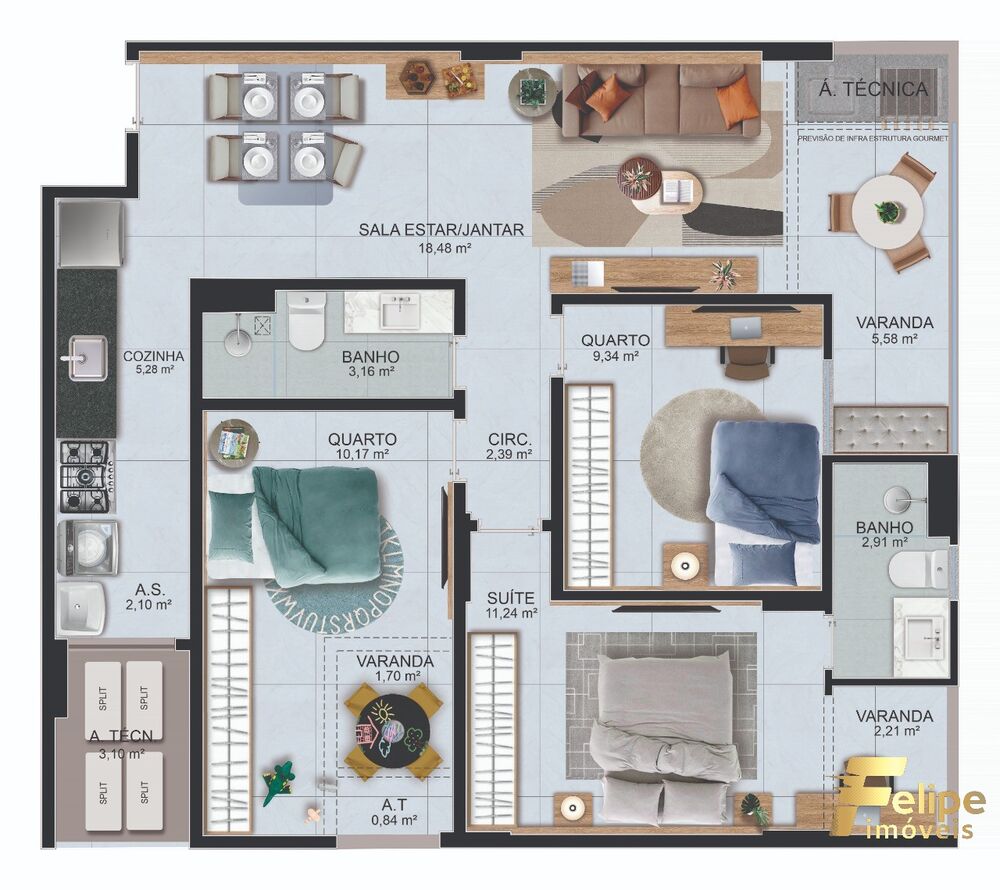 Apartamento, 3 quartos, 89 m² - Foto 4