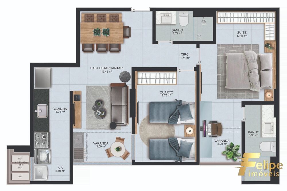 Apartamento, 3 quartos, 89 m² - Foto 2