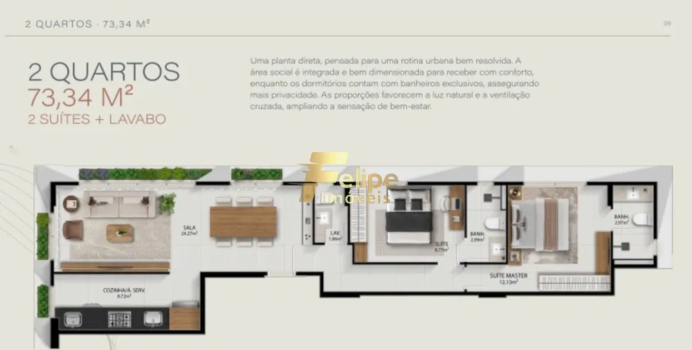 Apartamento, 2 quartos, 73 m² - Foto 7